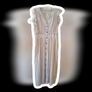 TIME AND TRU XL linen/rayon button front dress NWT